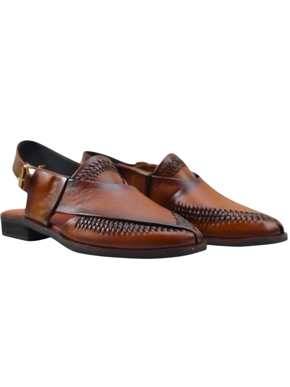 Premium Woven Leather Sandals - Image 2
